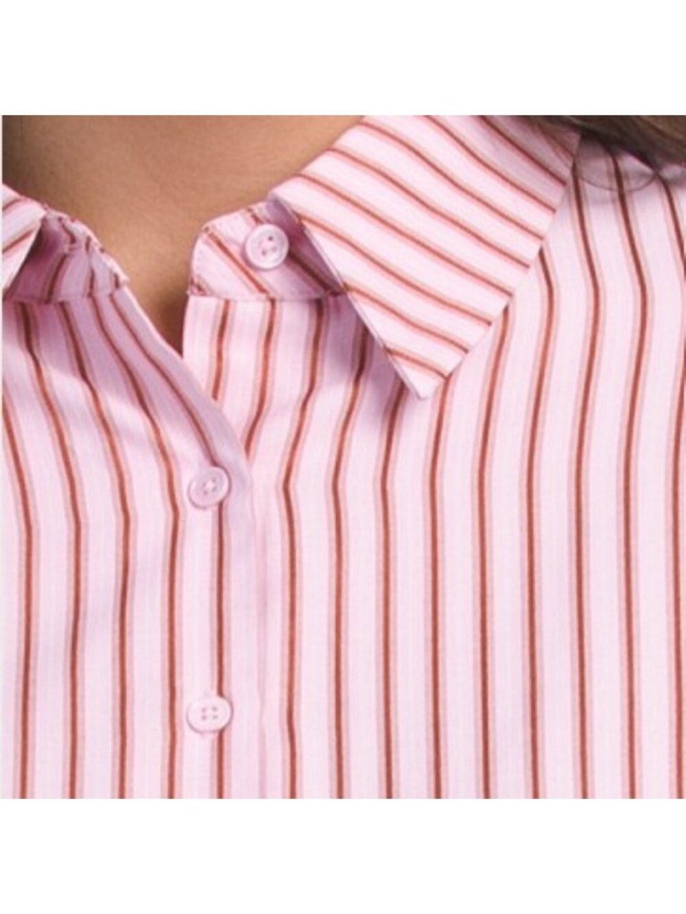 ENDLESS ROSE Plus Stripe Balloon Sleeve Shirt - Picture 3 of 4